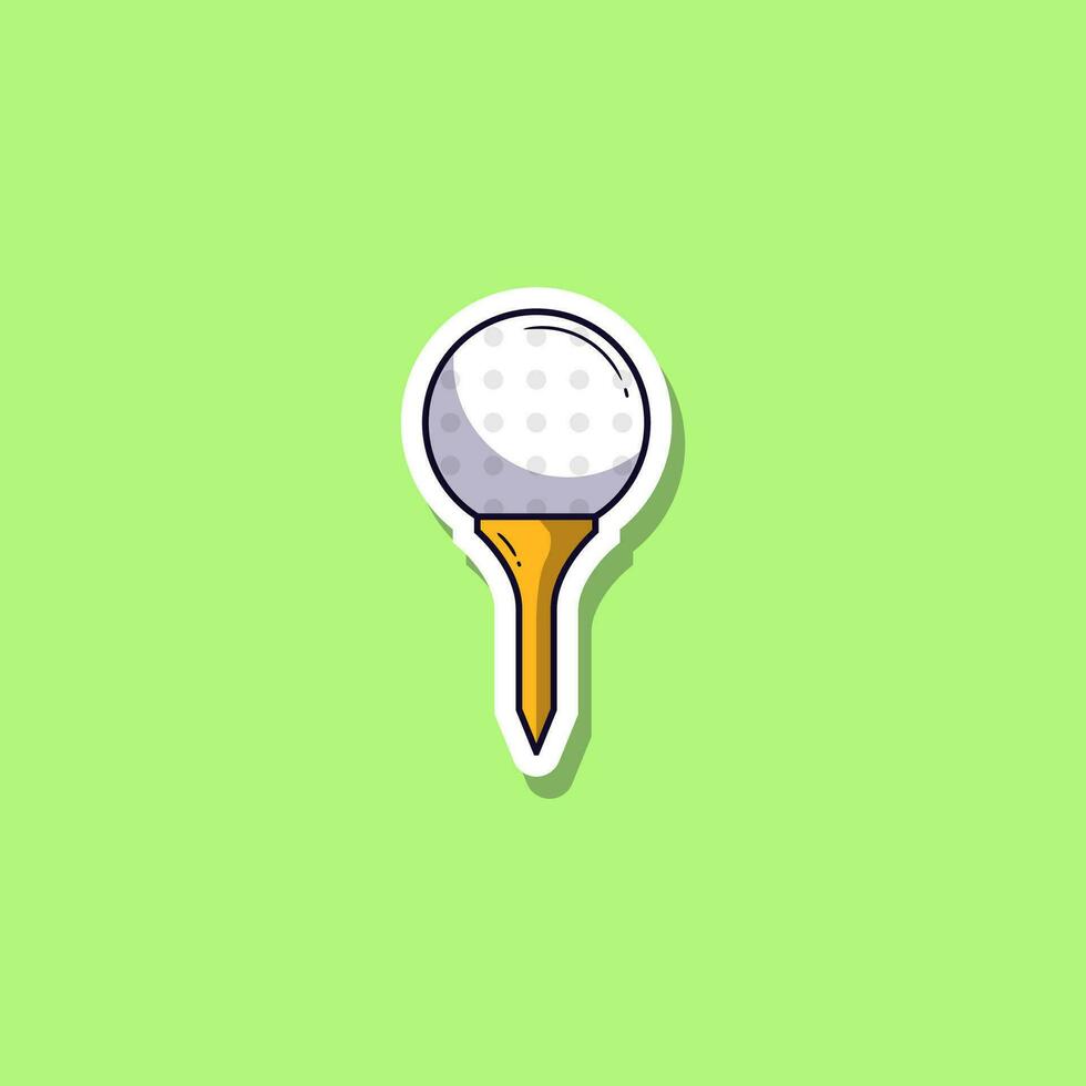 golf elemento cartone animato vettore illustrazione etichetta. vettore eps 10