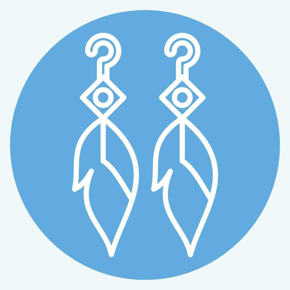 icona piuma guadagnare. relazionato per indigeno persone simbolo. blu occhi stile. semplice design modificabile. semplice illustrazione vettore