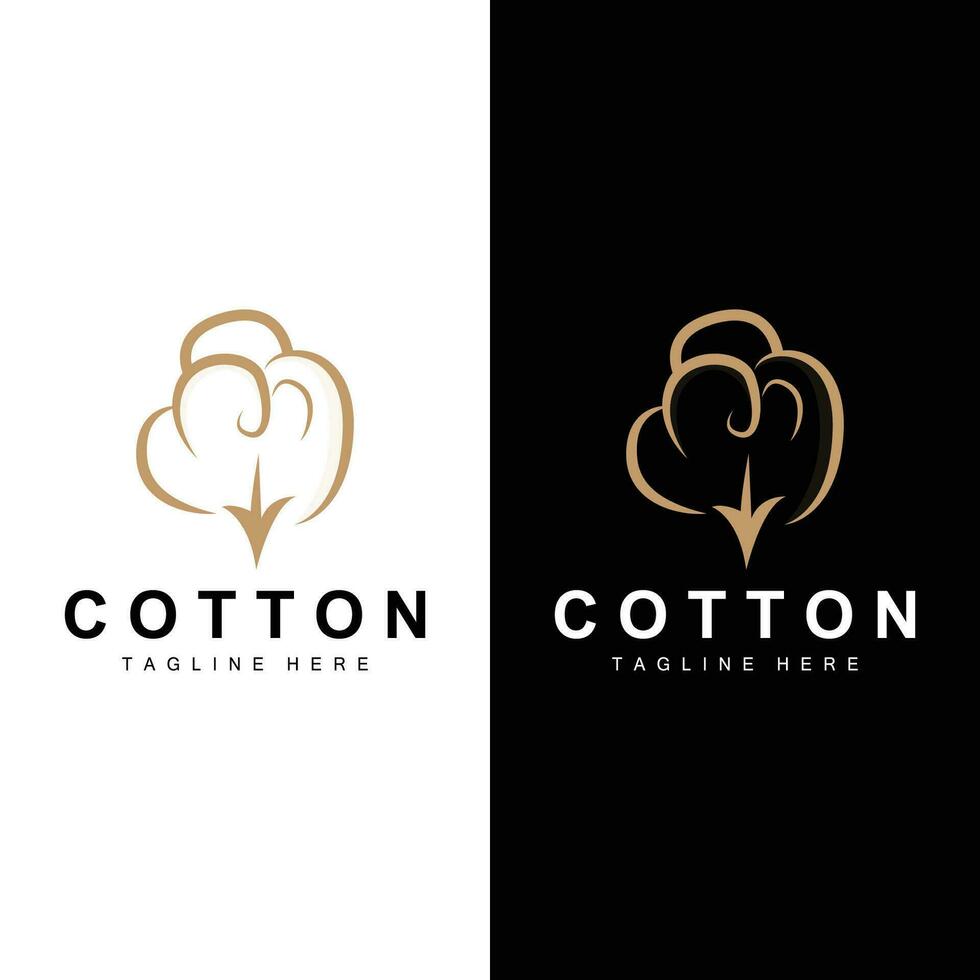 cotone logo pianta design vettore templet simbolo