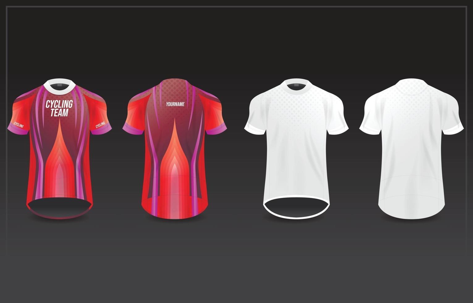 modello di mockup di maglia da bici vettore