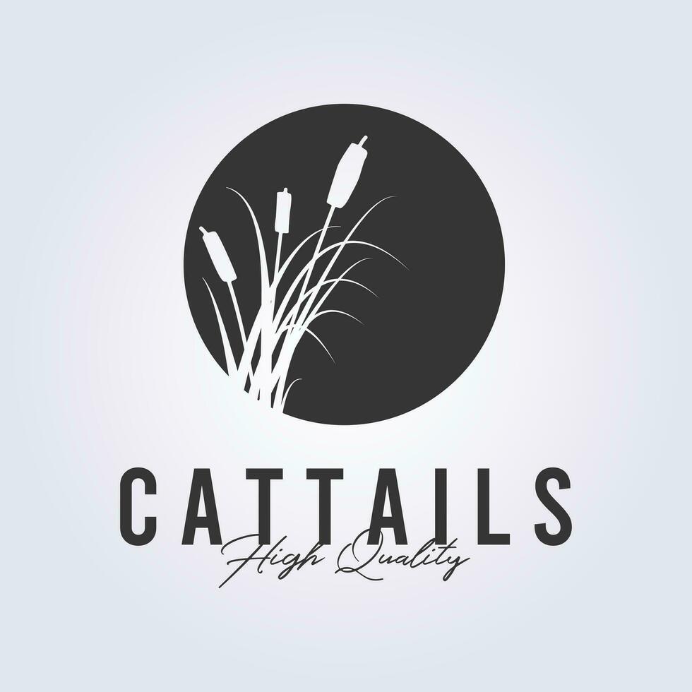 cattails logo Vintage ▾ icona simbolo vettore illustrazione design