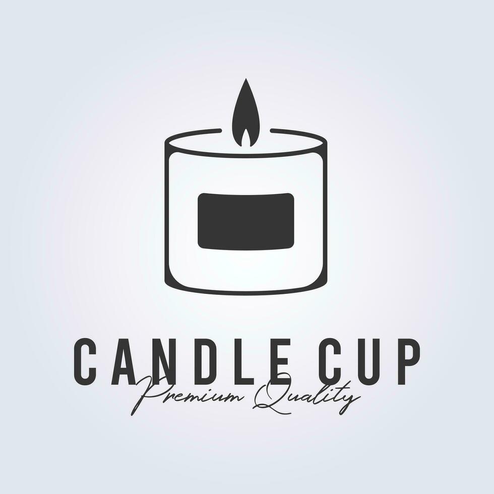 candela leggero logo minimalista semplice icona simbolo vettore illustrazione design
