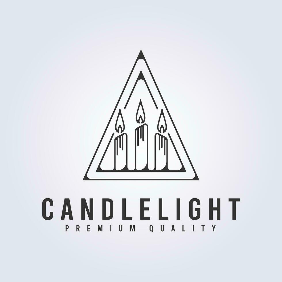 candela leggero logo linea arte minimalista semplice icona simbolo vettore illustrazione design