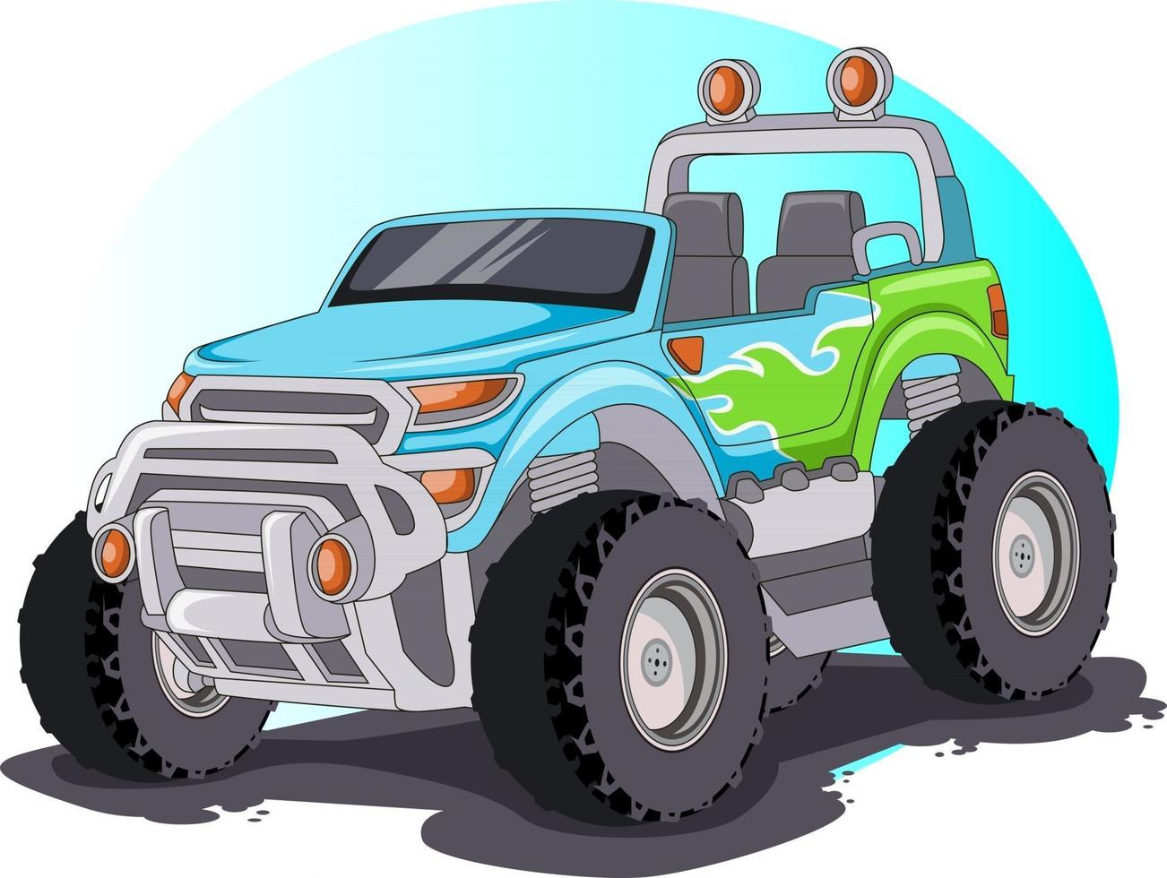 illustrazione vettoriale di monster truck auto