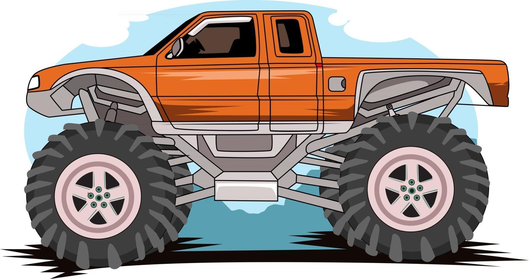 illustrazione vettoriale di monster truck auto