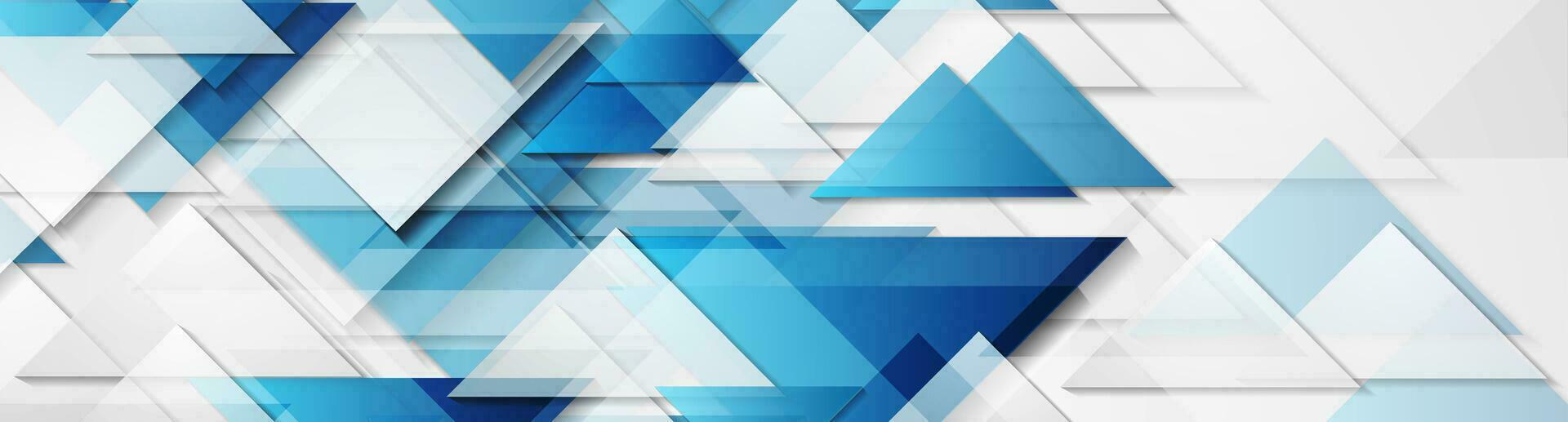 blu grigio lucido triangoli astratto tecnologia sfondo vettore