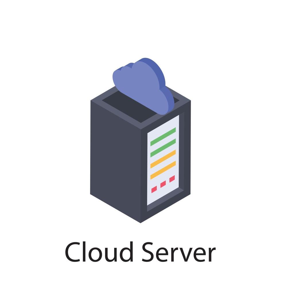 concetti di server cloud vettore