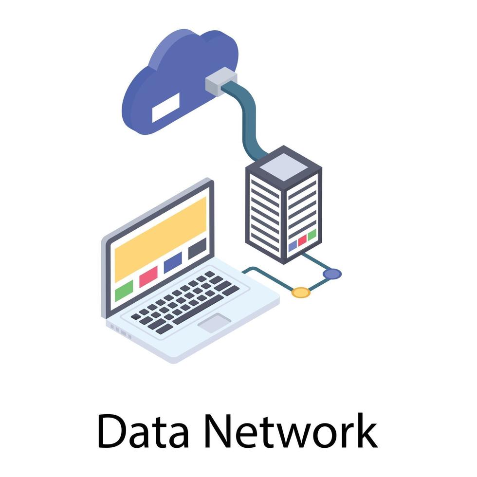 hosting di dati cloud vettore