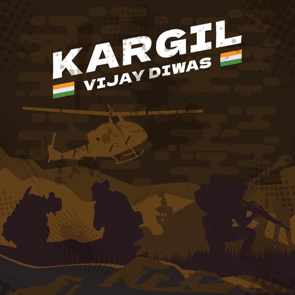 kargil vijay diwas concept vettore