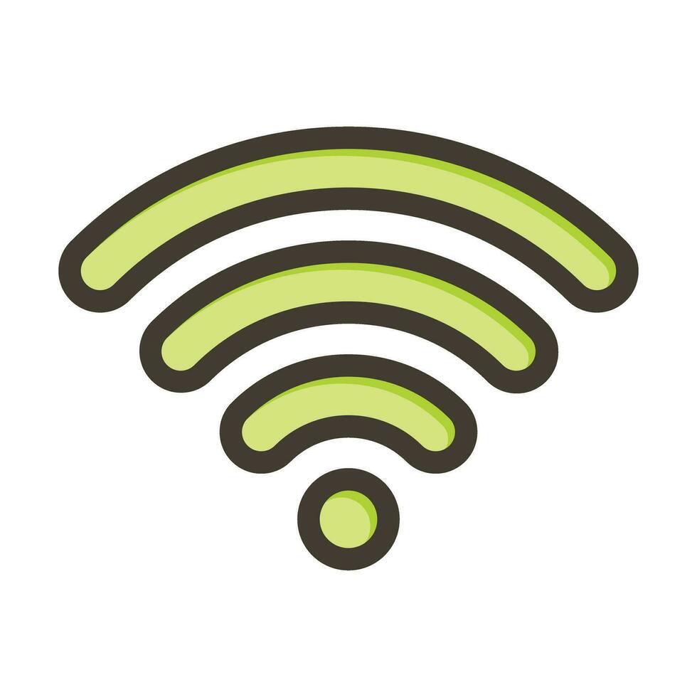 Wi-Fi vettore di spessore linea pieno colori icona per personale e commerciale uso.
