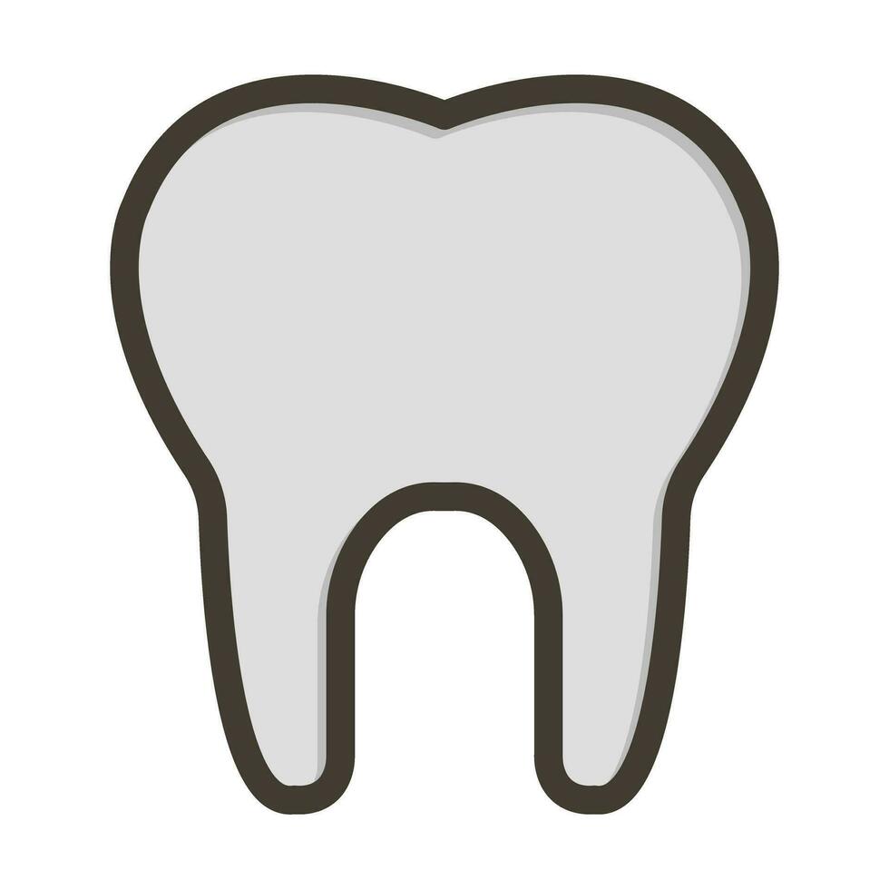 dente vettore di spessore linea pieno colori icona per personale e commerciale uso.