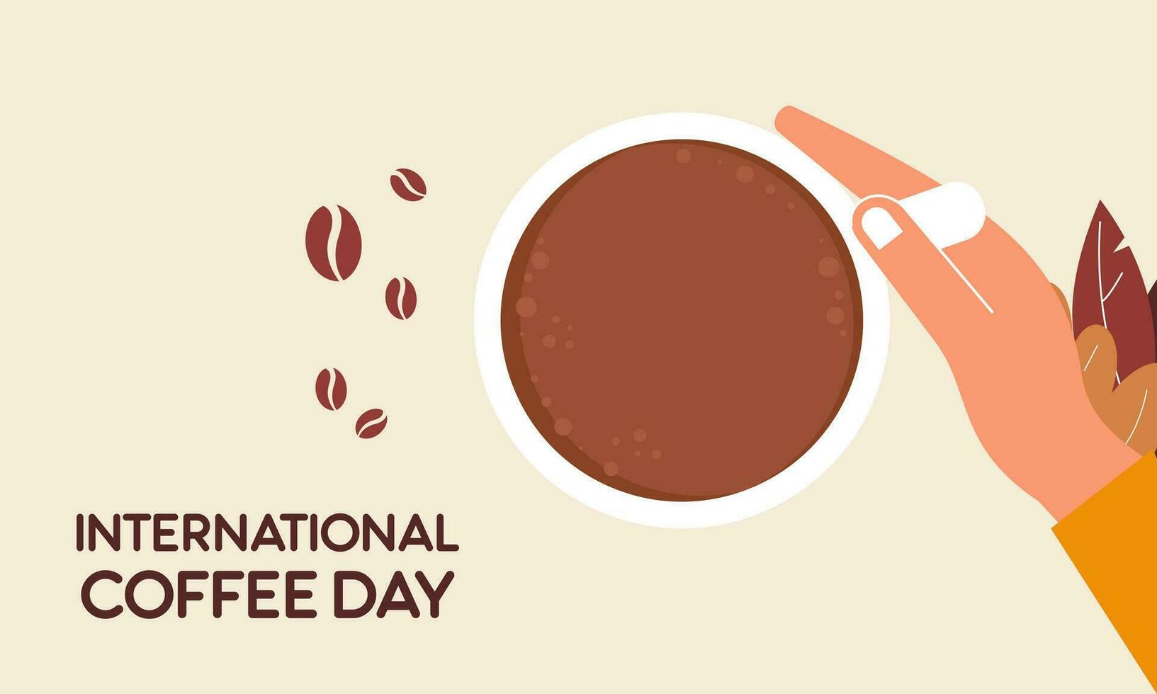 internazionale giorno di caffè illustrazione mano disegnato vettore