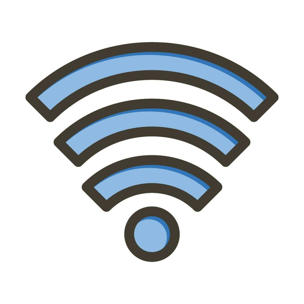 Internet connessione vettore di spessore linea pieno colori icona per personale e commerciale uso.