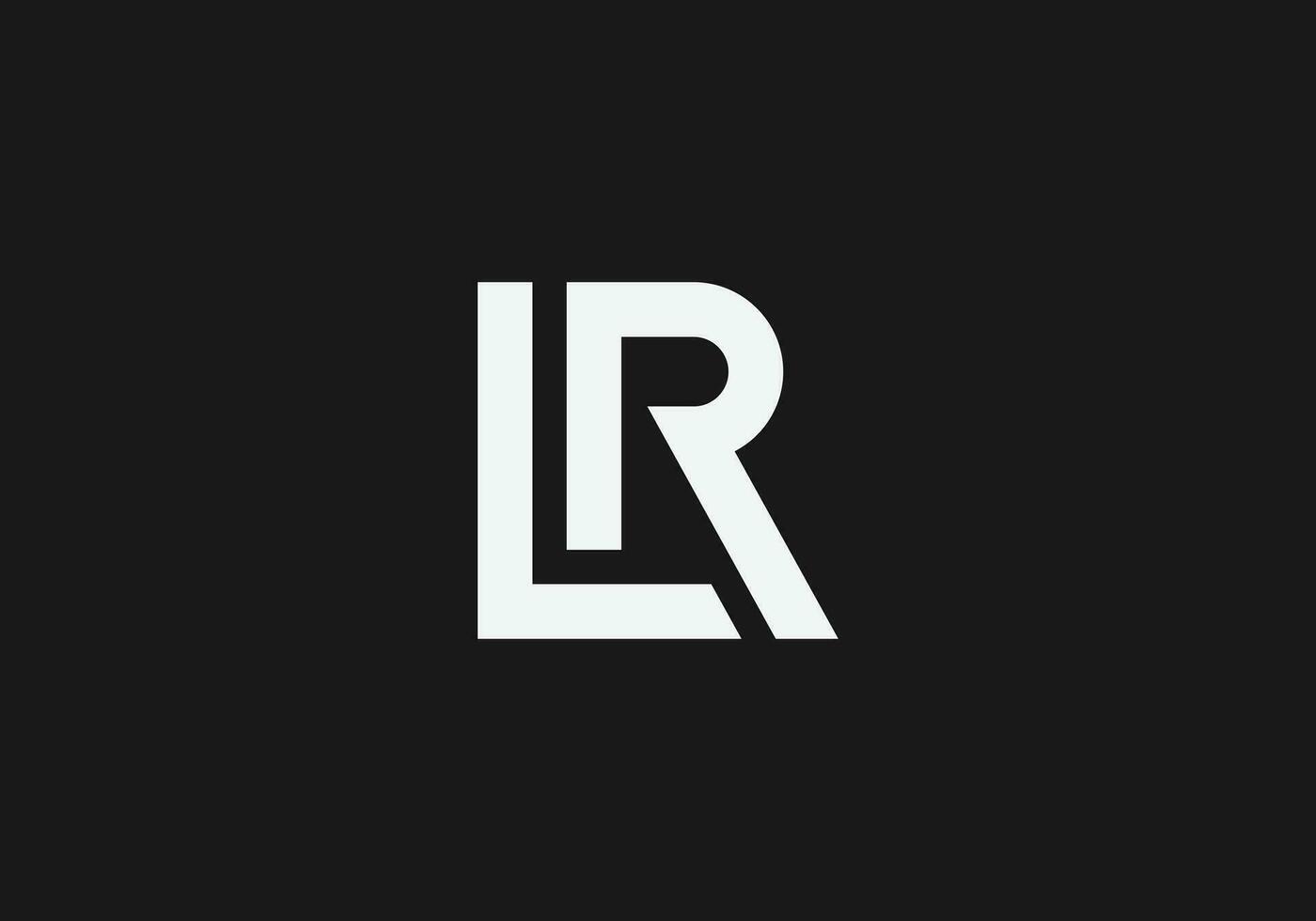iniziale lettera lr o rl minimo astratto e Linea artistica logo, vettore icona