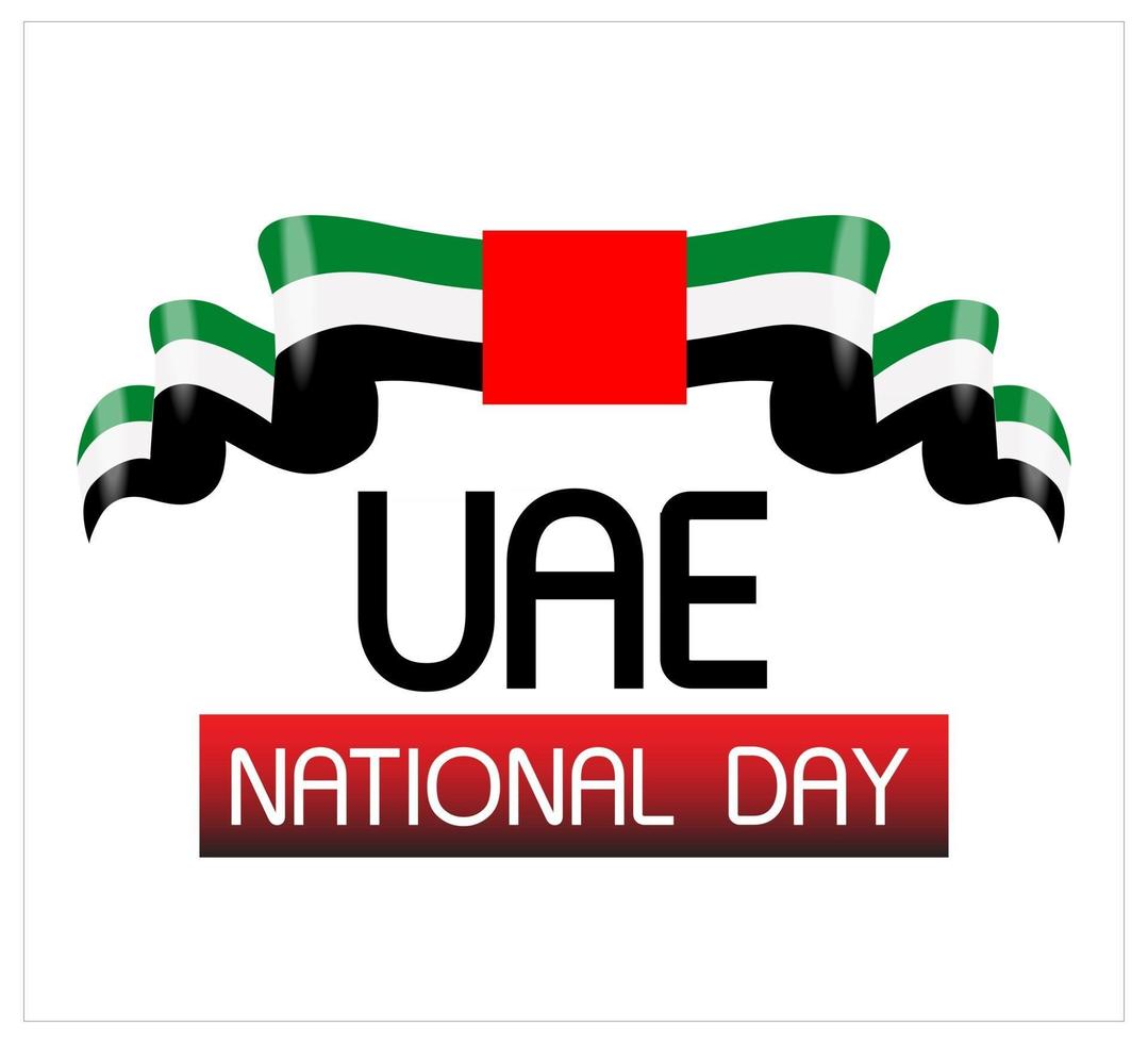 immagine vettoriale della bandiera nazionale degli Emirati Arabi Uniti