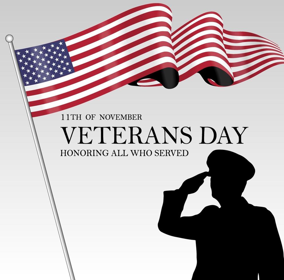 immagine vettoriale dell'undicesimo giorno del giorno dei veterani di novembre