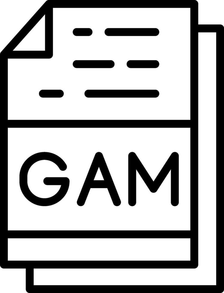 gam file formato vettore icona design