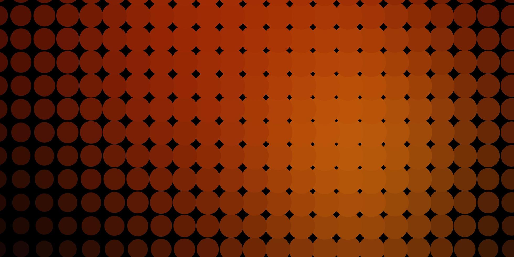 modello vettoriale arancione scuro con cerchi.
