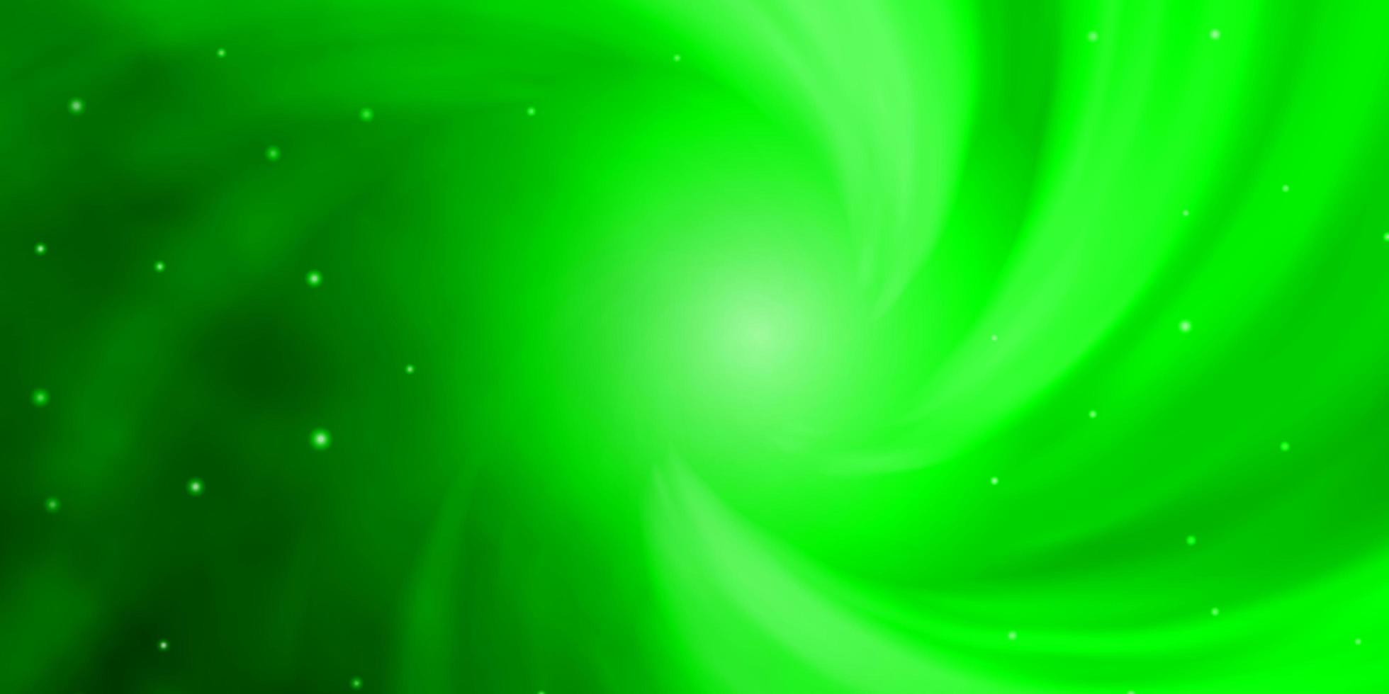 modello vettoriale verde chiaro con stelle astratte.