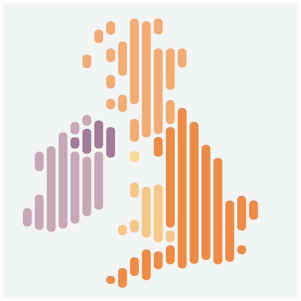 semplicità moderna geometria astratta mappa del regno unito. vettore