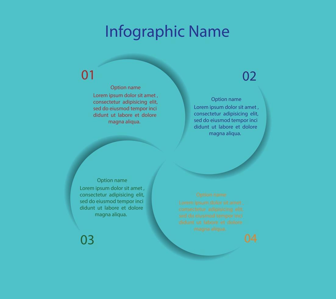 modello di infografica con 4 opzioni vettore