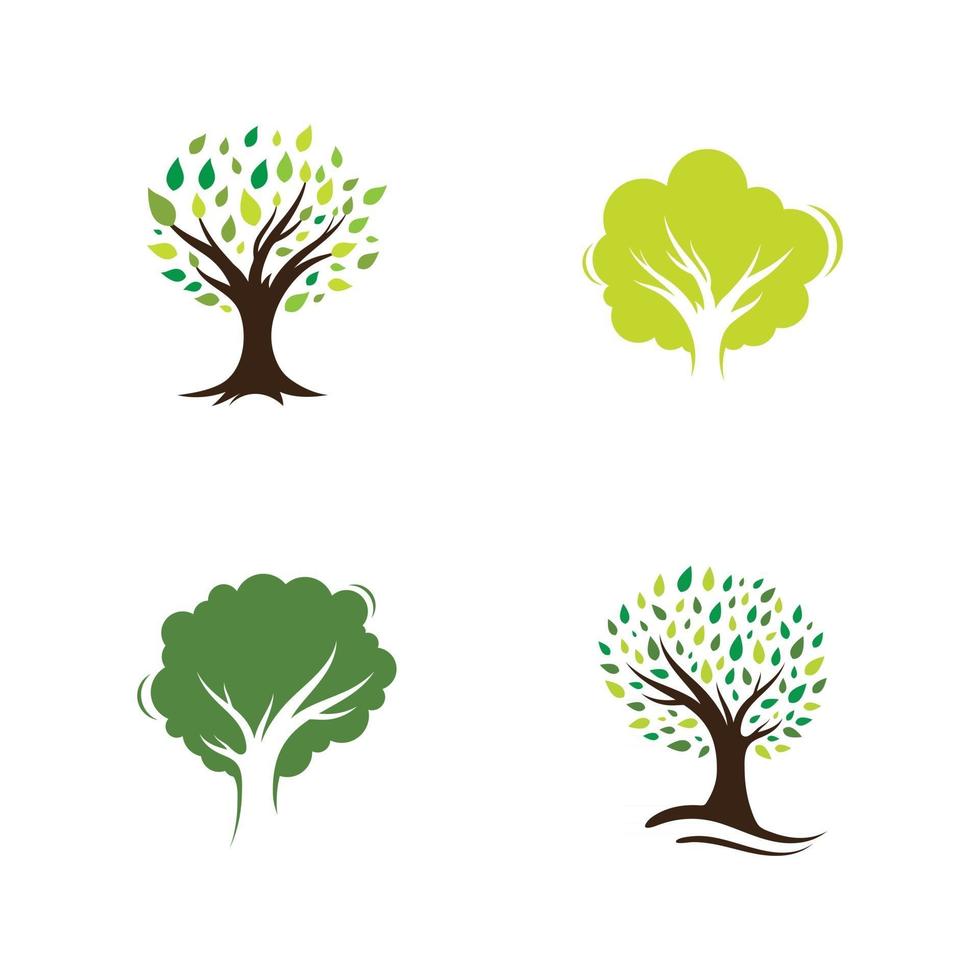 illustrazione vettoriale del modello del logo dell'icona dell'albero tree