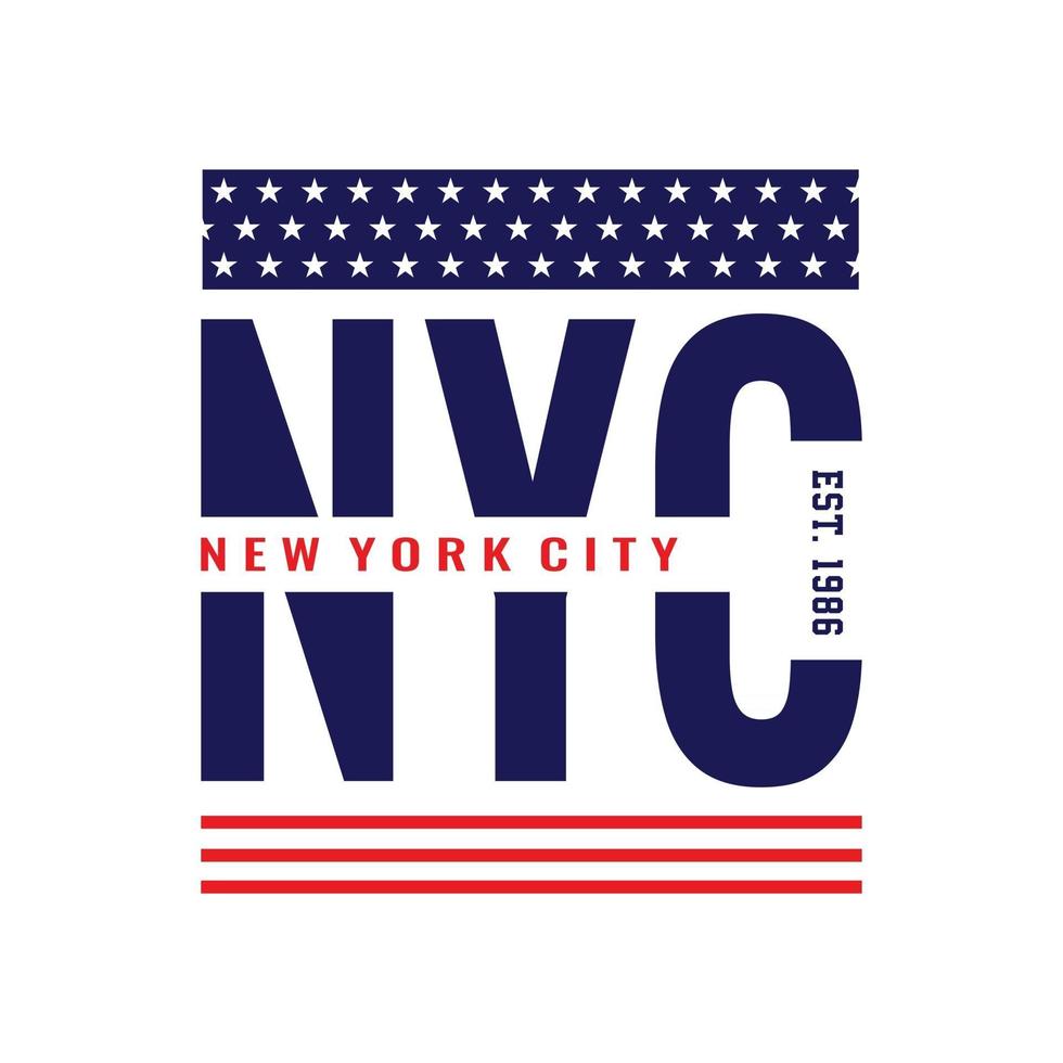 new york city abbigliamento urbano streetwear tipografia design vettore