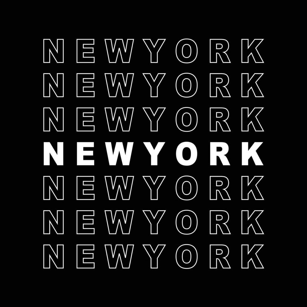 new york city abbigliamento urbano streetwear tipografia design vettore