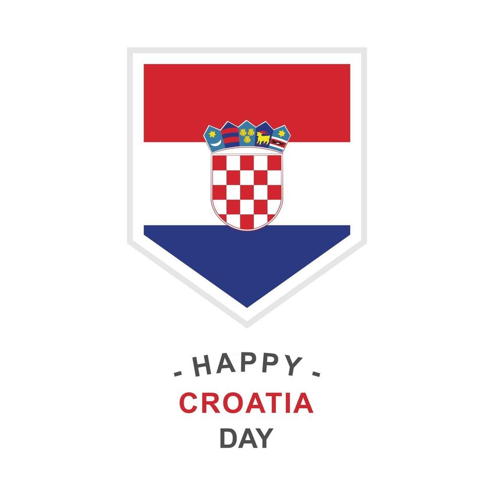 illustrazione vettoriale di design del giorno della croazia