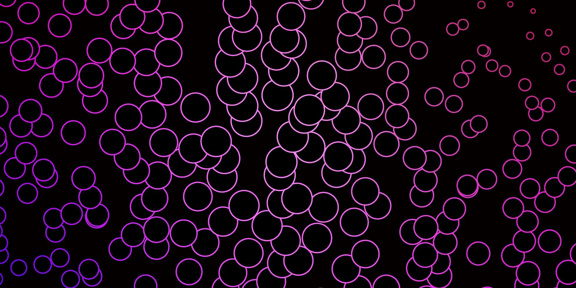 layout vettoriale viola scuro, rosa con cerchi.