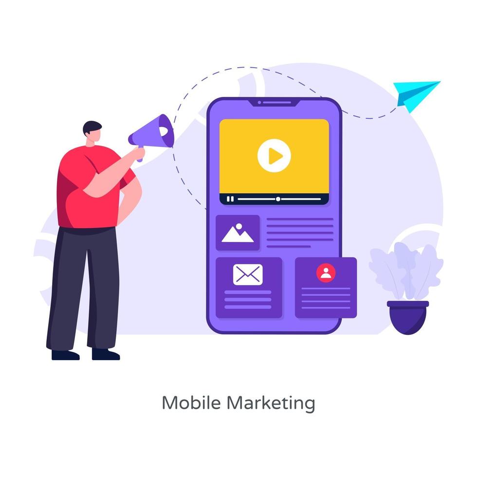 marketing di contenuti mobili vettore