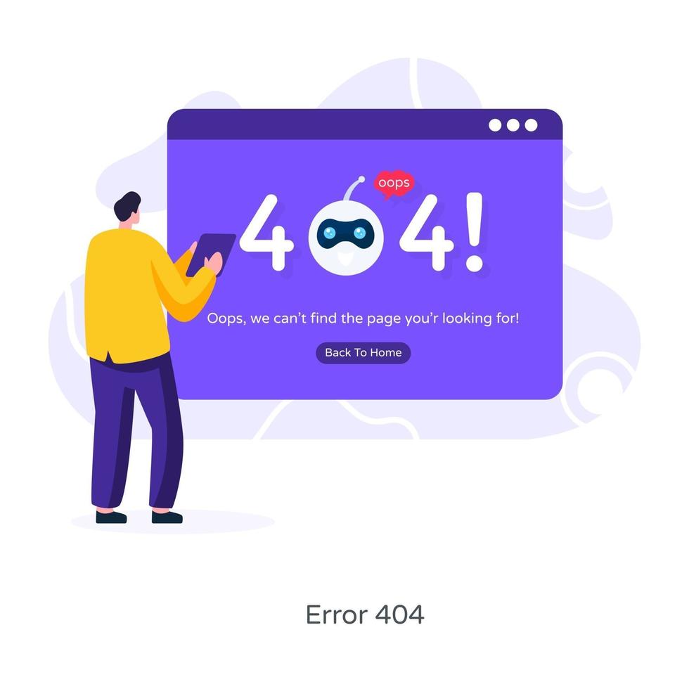 errore del sito web 404 vettore