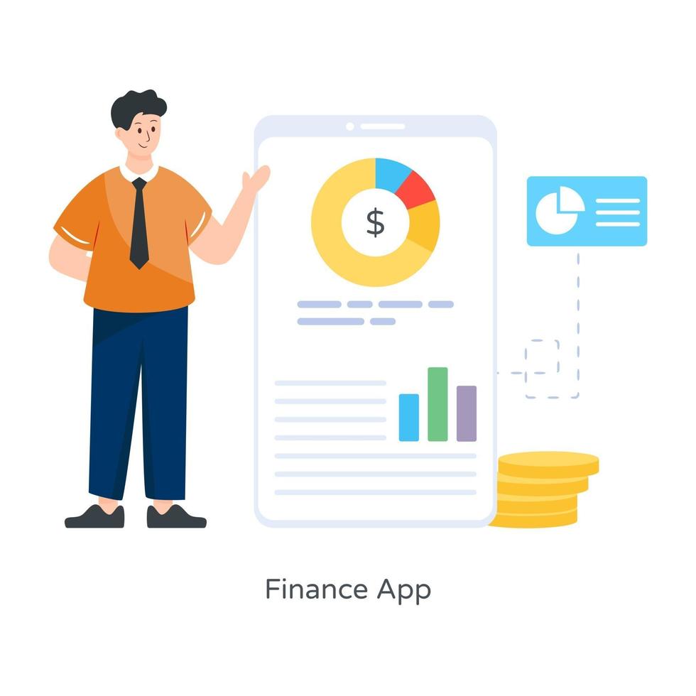 app per la finanza dei dati vettore