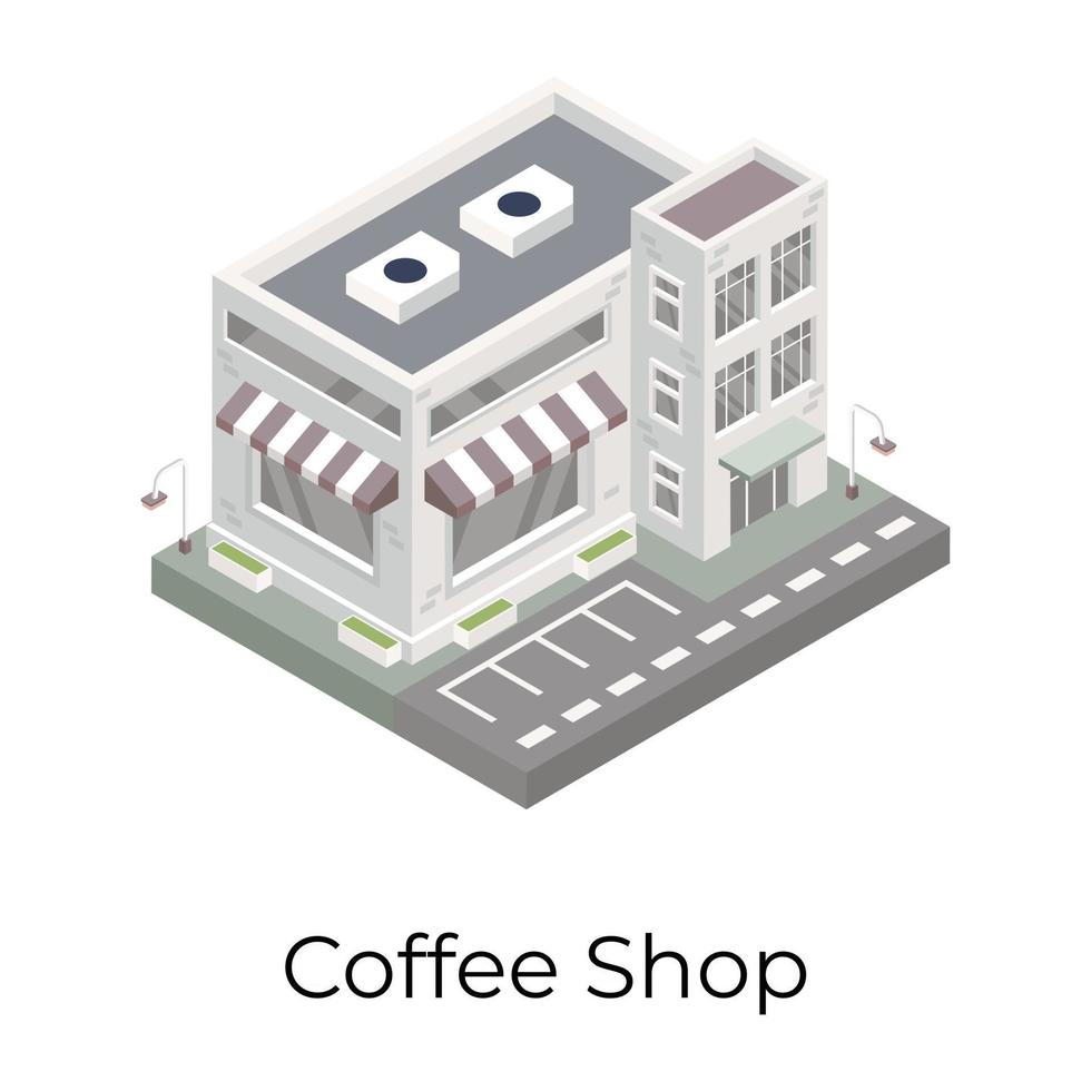 caffetteria e negozio vettore