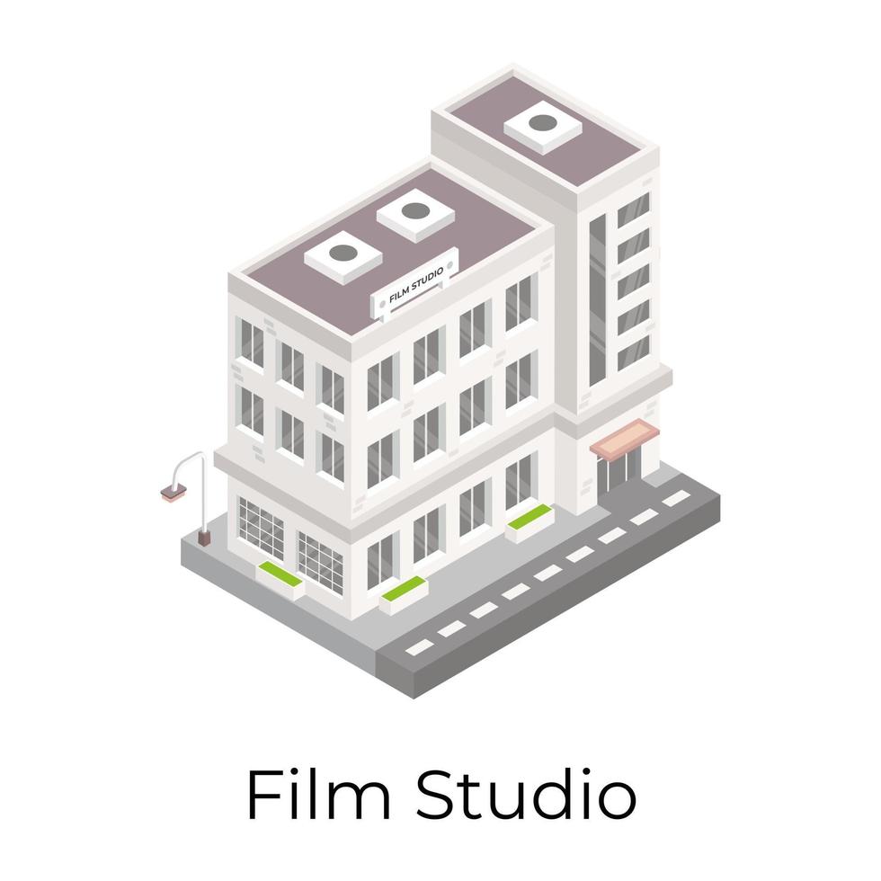 edificio dello studio cinematografico film vettore