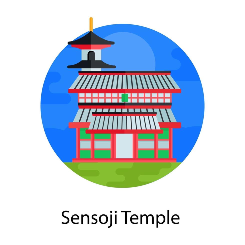 tempio sensoji giappone vettore