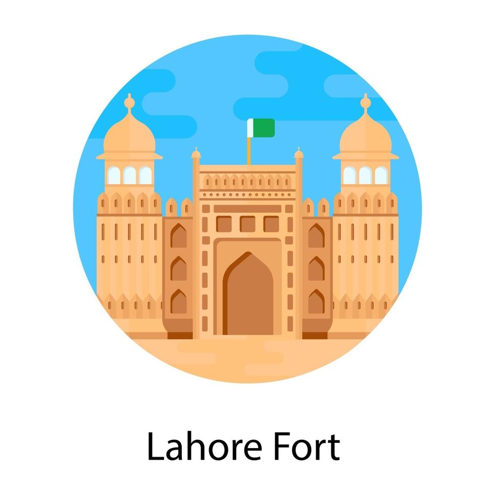 forte di lahore mughal vettore