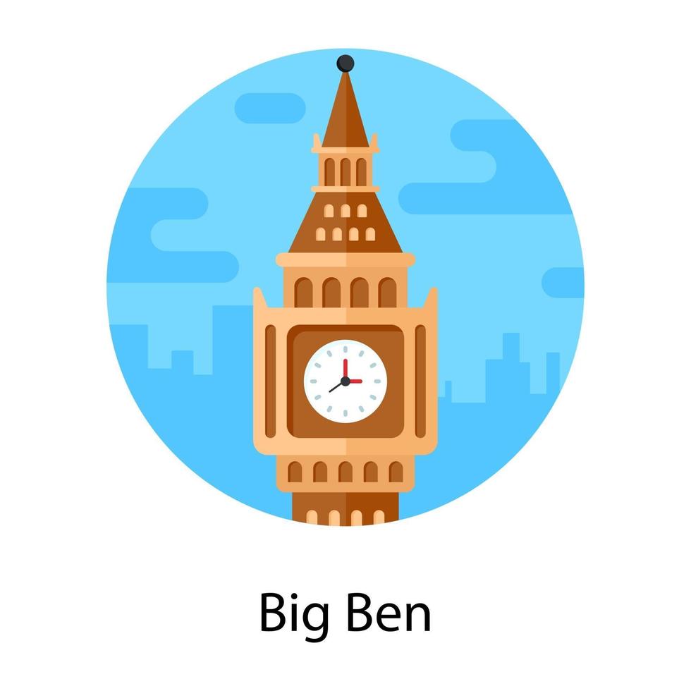 monumento del big ben vettore