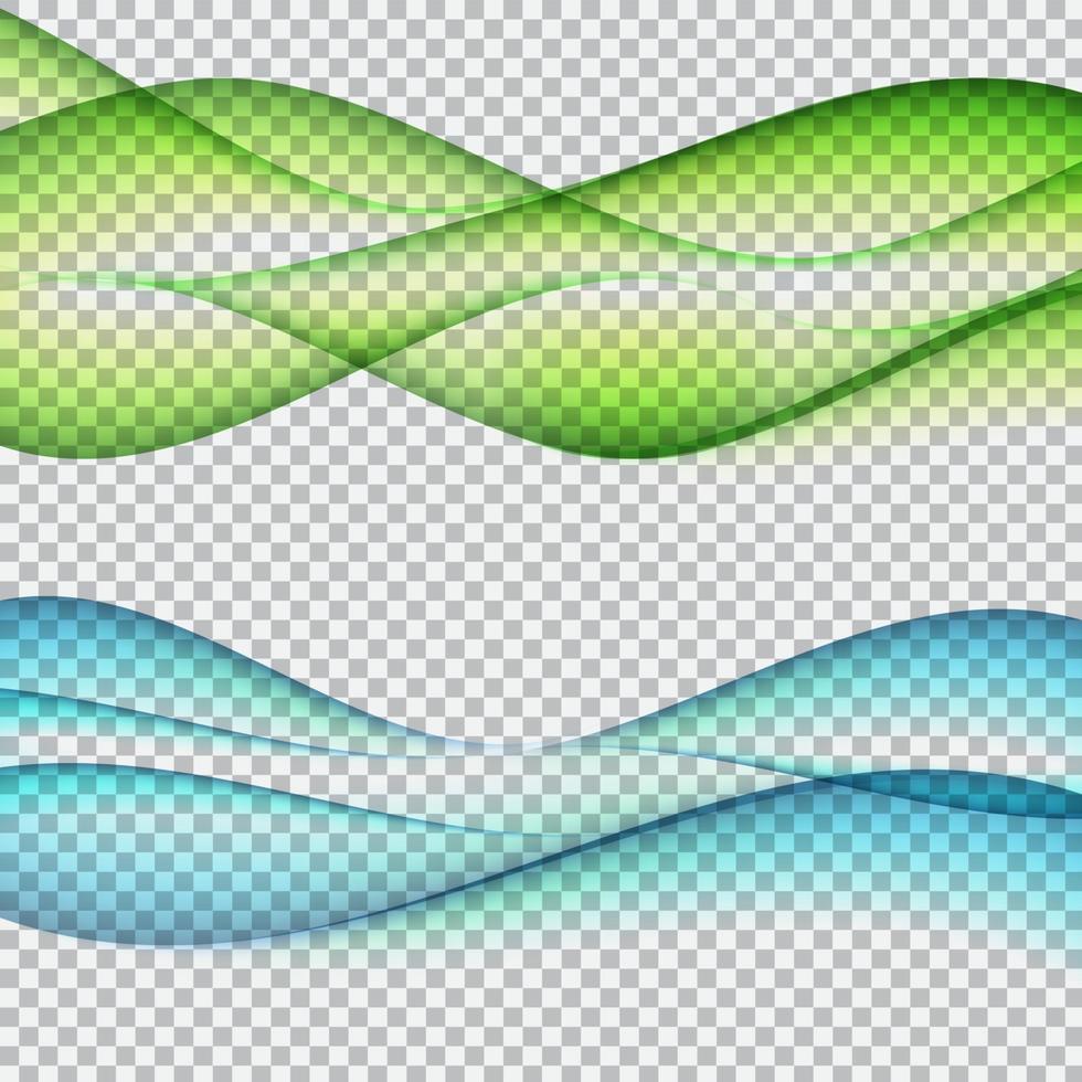 onda astratta impostata su sfondo trasparente. illustrazione vettoriale