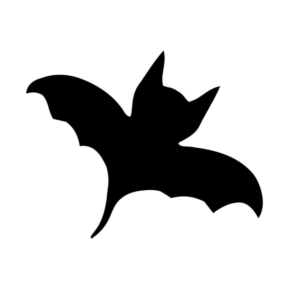 vettore pipistrello isolato silhouette. semplice illustrazione, icona. contento Halloween giorno spaventoso illustrazione.