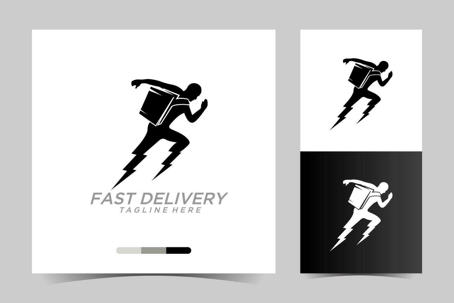 veloce consegna logo design concetto vettore illustrazione