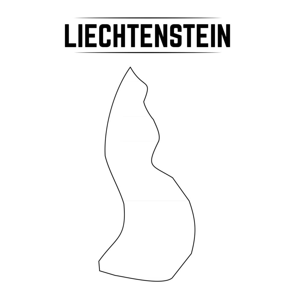 delineare una semplice mappa del liechtenstein vettore