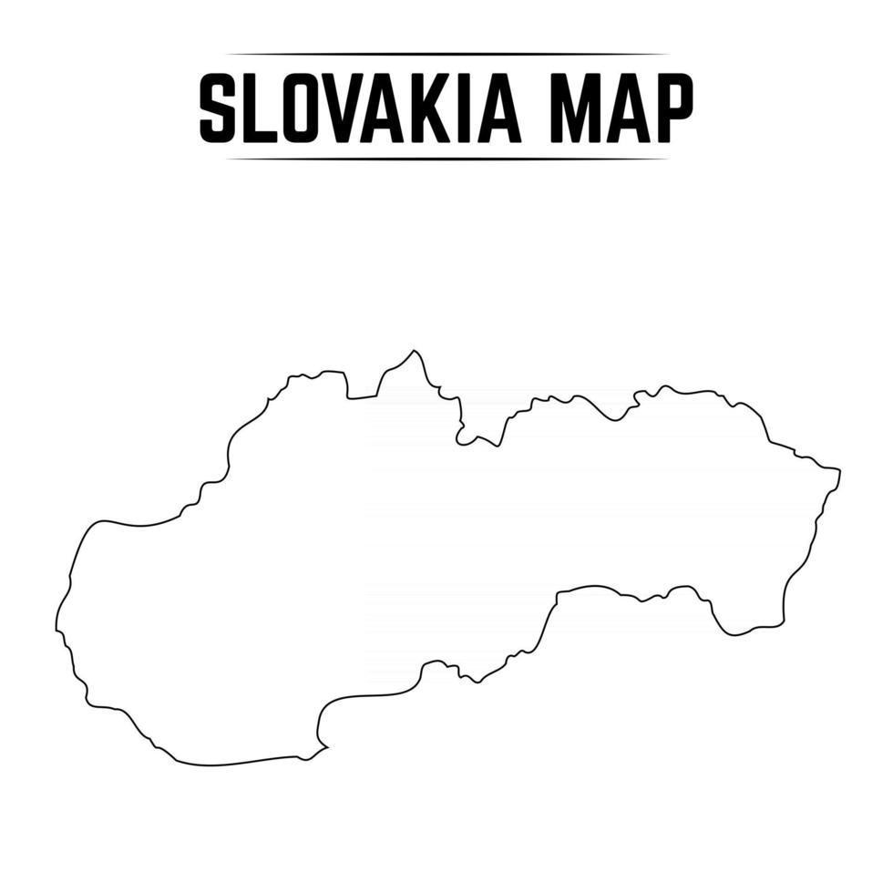 delineare una semplice mappa della slovacchia vettore