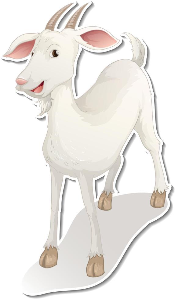 disegno adesivo con un personaggio dei cartoni animati di capra vettore