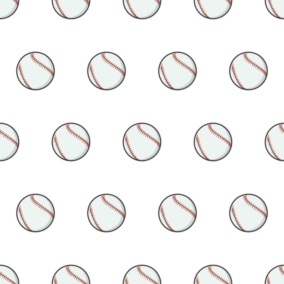 baseball senza soluzione di continuità modello su un' bianca sfondo. softball baseball sport tema vettore illustrazione