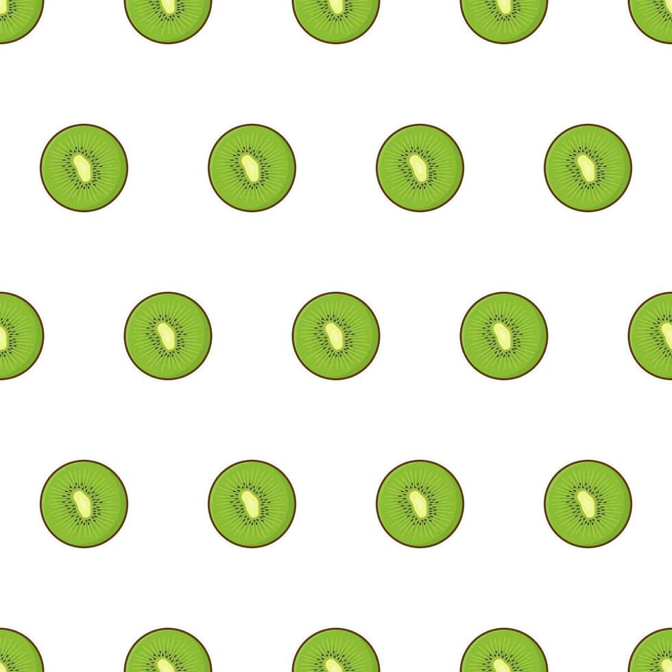 Kiwi frutta e fette di Kiwi vettore icona illustrazione. fetta Kiwi piatto icona