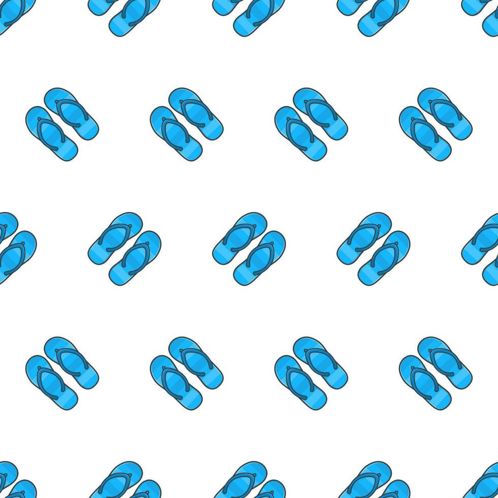 Flip flop senza soluzione di continuità modello su un' bianca sfondo. pantofole tema vettore illustrazione