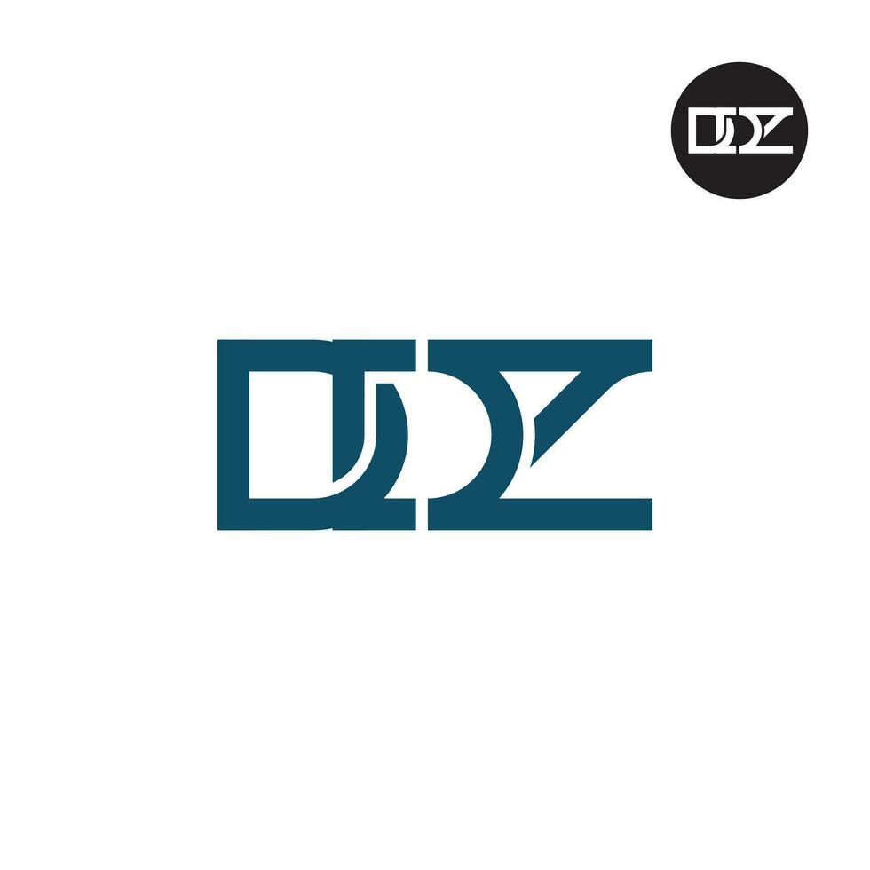 lettera ddz monogramma logo design vettore