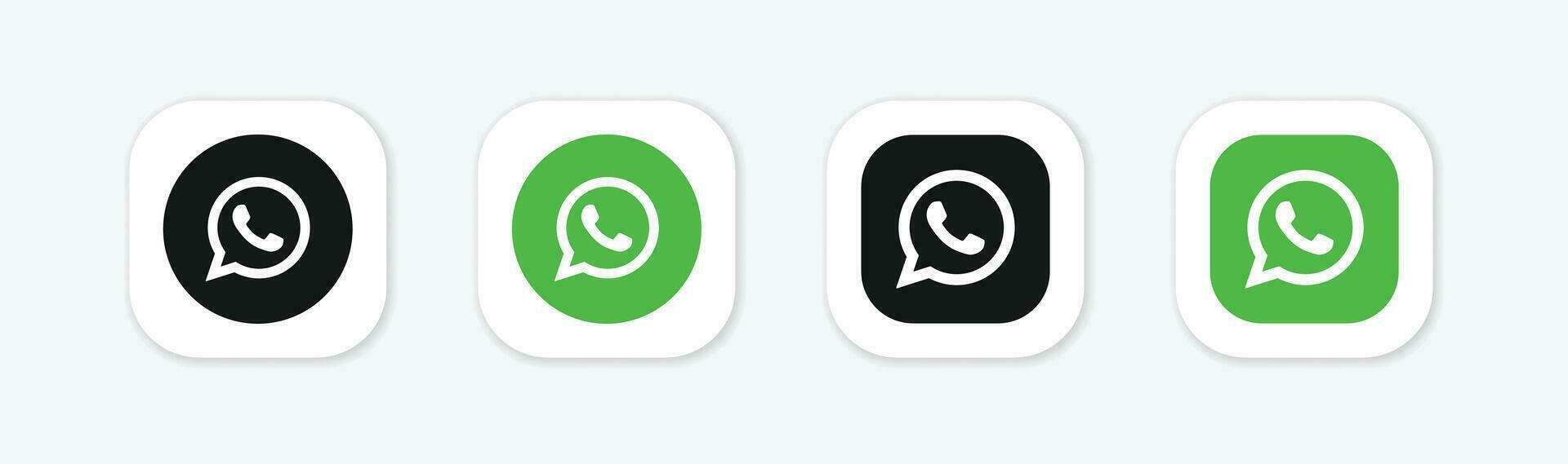 WhatsApp icona. WhatsApp logo vettore su bianca sfondo.