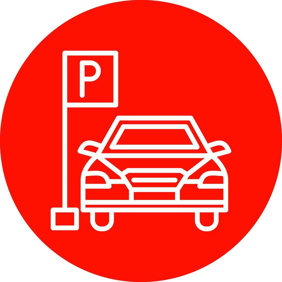 auto parcheggio vettore icona design